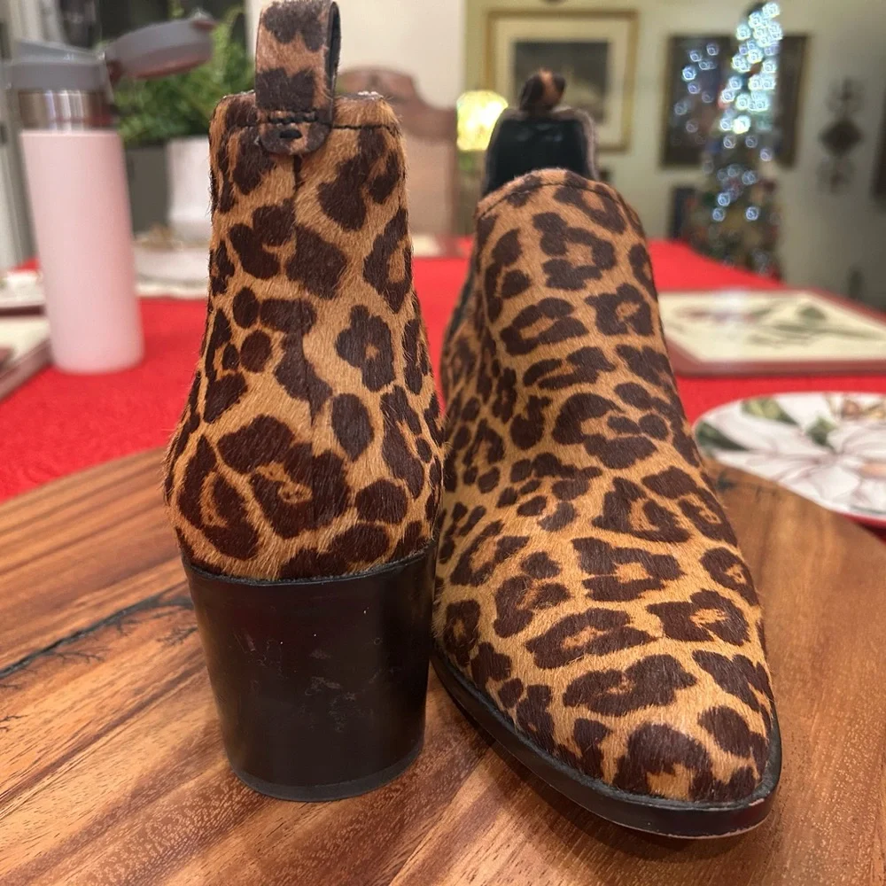 Leopard Print Ankle Boots - Picture 3 of 6